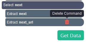 Delete command extracting command